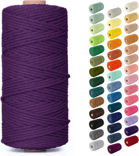 Vista 41 de Nook Theory Hilo de macramé de 3mm 109 yardas - Cuerda de macramé suave de 4mm, 5mm perfecta para nudos - Suministros de macramé para colgadores