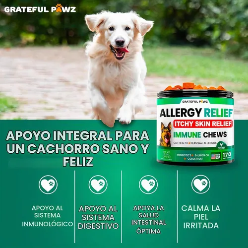 Vista 5 de Masticables para aliviar la alergia de los perros, alivio de la picazón