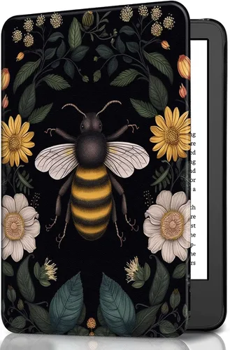 Vista 60 de Funda para Kindle básico de 6 pulgadas (11.ª generación), múltiples ángulos, piel sintética, delgada, con función de encendido y apagado automático