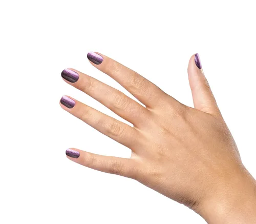 Vista 3 de duri Esmalte de uñas, 760 A Million Likes, purpurina metálica morada, cobertura completa, acabado brillante, secado rápido, duradero, cosméticos