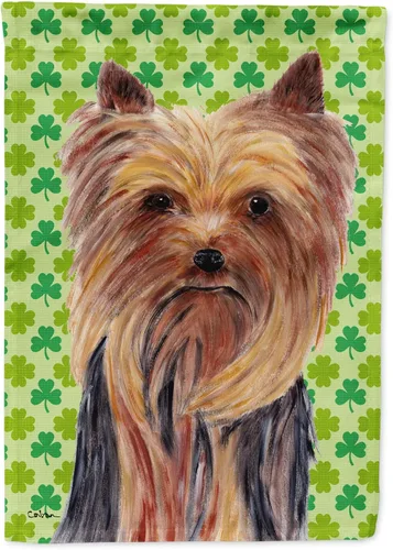 Vista 232 de Caroline's Treasures SS4442GF Affenpinscher Bandera de jardín con retrato de trébol del día de San Patricio para buzón, bandera decorativa