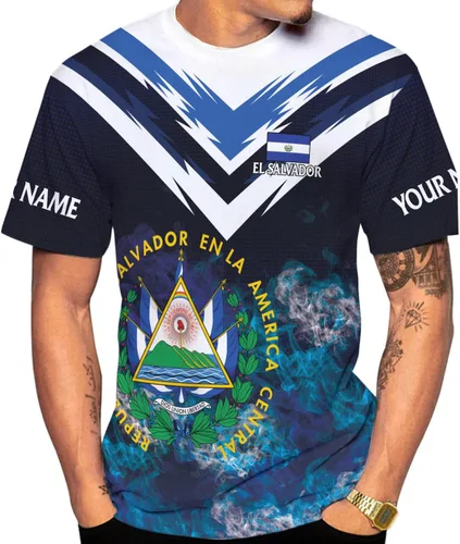 Vista 13 de Camisa personalizada de El Salvador Camiseta personalizada con la bandera de El Salvador para hombres, mujeres, regalo del orgullo salvadoreño de El