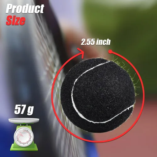 Vista 2 de GKK Paquete de 27 pelotas de tenis, pelota de tenis de entrenamiento sin presión, pelotas de tenis a granel para jóvenes, principiantes, mascotas