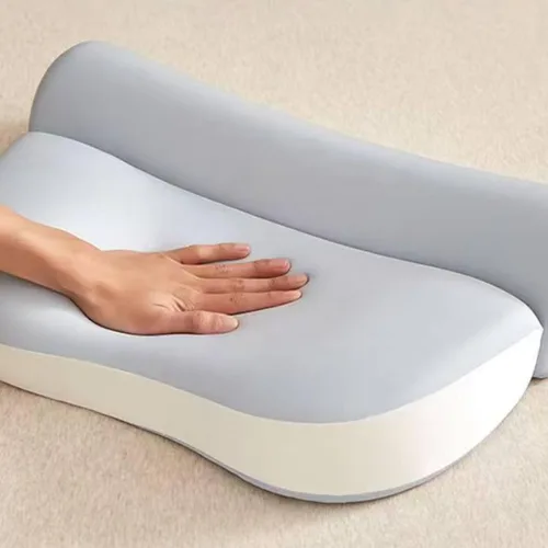 Vista 4 de Memory Foam Pillow Cervical Pillow Neck Pillow with Contoured Shape for Neck and Shoulder Alignment Slow Resilient Foam Removable Cover Suitable for
