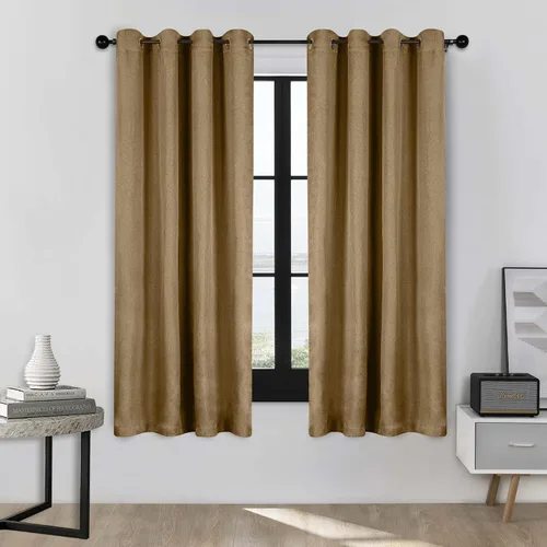Vista 64 de Superior Linen Semi Blackout Curtains, Room Darkening, Bedroom, Drapes, Kitchen, Living Room Window Accents, Sun Blocking, Grommet Header, Classic