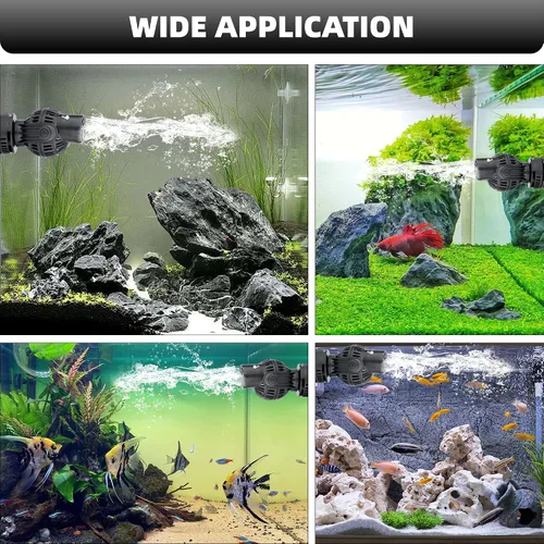 Vista 6 de Bomba de onda para acuario: 6W 1056GPH 360° Cabezal de potencia ajustable Bomba de circulación de pecera con base de succión magnética para agua
