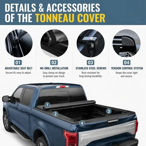 Vista 5 de Cubierta enrollable suave para caja de 5.5 pies Mark LT 2004-2026 F150 / 2006-2014