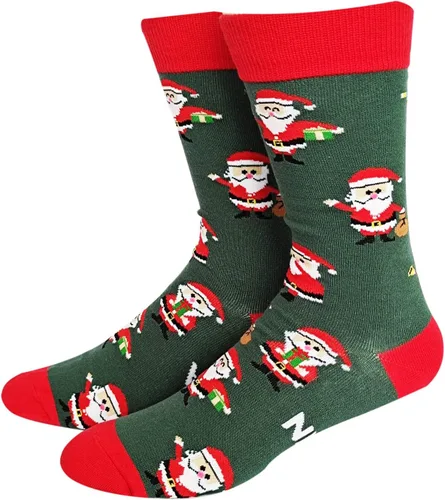 Vista 32 de KACOLOR Divertidos calcetines unisex para hombre, calcetines largos de compresión con impresión 3D