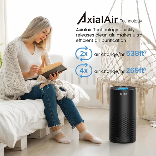 Vista 3 de Afloia Purificadores de aire para el hogar, habitación grande de hasta 1076 pies², purificadores de aire con filtro de 3 etapas para dormitorio 22