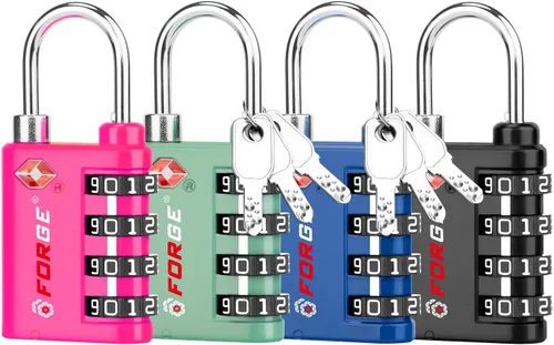 Vista 18 de Forge Doble apertura: cerradura con llave o combinación, cerradura aprobada por la TSA para equipaje, estuche pelícano, viajes, gimnasio, escuela