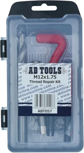 Vista 3 de AB Tools M12 x 0.069 in Kit de reparación de rosca/helicoil 9pc conjunto dañado hilo AN016