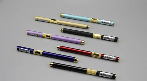 Vista 6 de Gullor Pluma estilográfica extra ligera brillante de 3 piezas, punta fina con convertidor de tinta, multicolor A