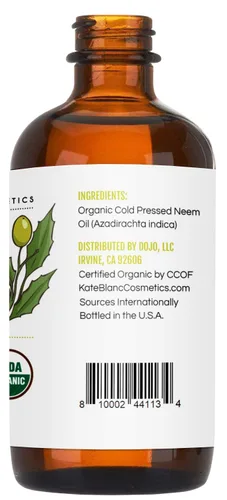 Vista 8 de Kate Blanc Cosmetics Aceite de neem para piel, cabello y cara. Seguro para perros, plantas, cuero cabelludo