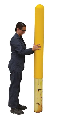 Vista 3 de Vestil BPC-48-5.5 Tapa plástica del bolardo, 5-7/8" diámetro interior, 48" altura