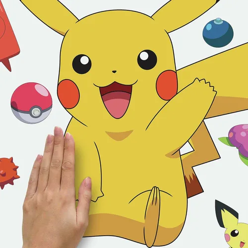 Vista 6 de RoomMates RMK4821GM Pikachu - Calcomanías de pared gigantes para despegar y pegar