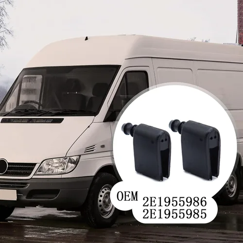 Vista 3 de XUKEY 2 boquillas para limpiaparabrisas, compatible con Mercedes-Benz Sprinter VW Crafter Freightliner Dodge Sprinter, OE#2E1955985 2E1955986