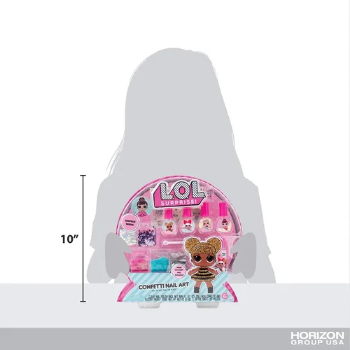 Vista 5 de L.O.L. Sorpresa Arte de uñas confeti por Horizon Group USA, Haz esmaltes de uñas personalizados DIY. Añade tatuajes, purpurina, gemas y más.