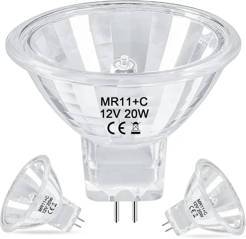 Vista 10 de Bombilla Halógena MR11 de 10W 12V FTD Reflector con Larga Vida Útil, Base GU4 de Dos Pines, Bombillas MR11 Regulables con Cubierta de Vidrio