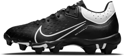 Vista 6 de Nike Hyperdiamond 4 Keystone - Tacos de sóftbol moldeados, color negro, blanco, talla 8.5 M, Negro Negro Blanco