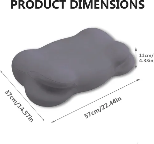Vista 7 de Almohada Cloud de espuma viscoelástica ergonómica para el cuello cervical con funda de almohada transpirable, diseño ajustable de doble altura