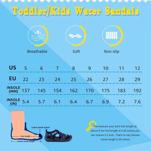 Vista 6 de STQ - Zapatos acuáticos para niños y niñas, de secado rápido, sin cordones, sandalias para la playa, para nadar, para la alberca, para bebés y niños