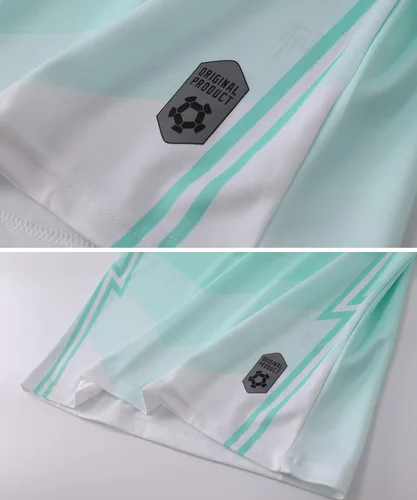 Vista 8 de Paquete de 2 camisetas de fútbol y pantalones cortos para niño, de secado rápido, uniforme de entrenamiento de equipo deportivo