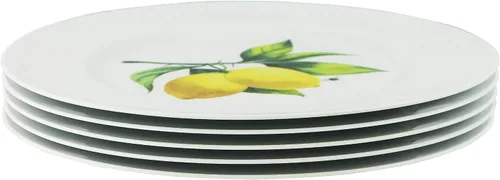 Vista 2 de Calypso Basics - Juego de 6 platos de ensalada de melamina de 8.5 pulgadas, sin BPA, no tóxicos, resistentes a roturas, aptos para lavavajillas