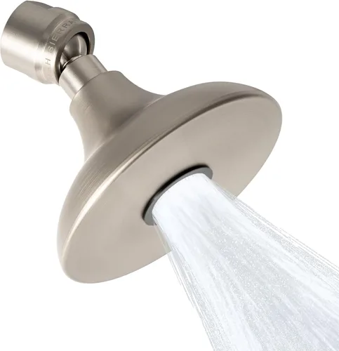 Vista 10 de High Sierra® HALF DOME® Metal sólido sin plomo 1.25 GPM galardonado. Cabezal de ducha de flujo ultra bajo. Boquilla patentada nunca se obstruye Oro