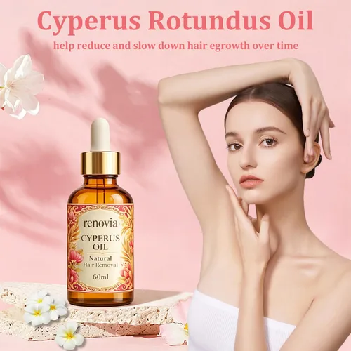 Vista 2 de Renovia Cyperus Rotundus Oil, 2026 Cyperus Rotundus Oil For Hair Removal, Moisturizes and Soothes, Smooths Skin, Reduces Body Hair Growth, Suitable