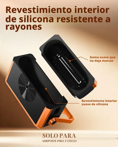 Vista 7 de OATSBASF Funda para AirPods Pro 3, funda para tocadiscos retro compatible con AirPods Pro de 3ª generación (2025), cubierta de protección completa