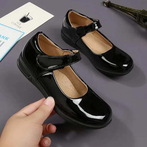 Vista 2 de Amtidy Zapatos planos de uniforme escolar para niñas, zapatos planos para bodas, fiestas