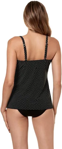 Vista 3 de Miraclesuit Traje de baño para mujer, con nudo de amor, escote de corazón, brasier con aros, tankini