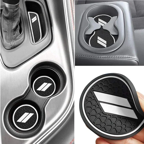 Vista 16 de Auprite Alfombrillas antipolvo para accesorios Dodge Challenger 2015 2016 2017 2018 2019 2020 2021 2022 2023, se adapta a la medida forros para Negro