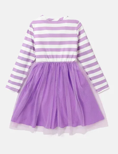 Vista 2 de L.O.L. Surprise! Vestidos de malla tutú para niñas con mariposa y purpurina para fiesta, vestido de tul de manga larga, regalo de cumpleaños