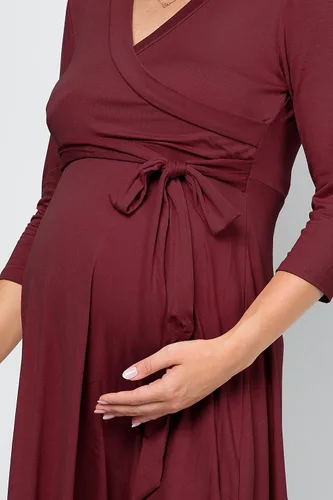 Vista 5 de My Bump Vestido de maternidad floral para mujer (fabricado en Estados Unidos)