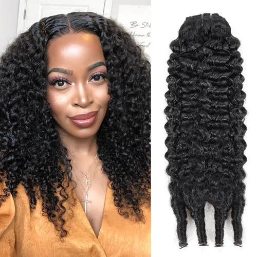 Vista 15 de Extensiones de cabello humano real rizado con clip, 4/27/4, ombré, rizado con clip, para mujer, 3C y 4A (12 pulgadas, #4/27/4)