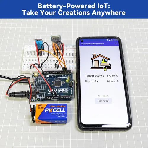 Vista 8 de SunFounder Kit de sensor definitivo con Arduino Uno R4 Minima, compatible con RoHS, sensores duraderos IoT ESP8266 IIC LCD1602 OLED, tutoriales