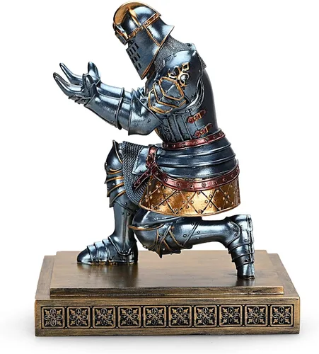 Vista 3 de King's Guard Knight - Soporte para bolígrafos, organizadores de escritorio y accesorios, soporte de resina para lápices como regalo para oficina