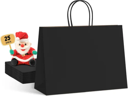Vista 14 de METRONIC Bolsas de regalo de papel marrón de 5.25 x 3.75 x 8 pulgadas