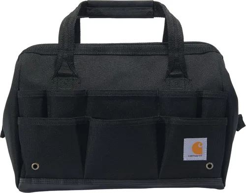 Vista 2 de Carhartt Onsite Bolsa de herramientas, duradera resistente al agua, bolsa de almacenamiento de herramientas, pesada, 14 pulgadas, 26 bolsillos, negro