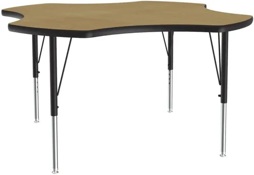 Vista 97 de Correll - Mesa rectangular de actividades para el aula de 24 x 36 pulgadas, altura ajustable (19-29 pulgadas), parte superior de nogal colonial