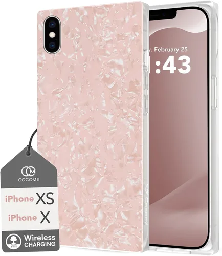 Vista 74 de Cocomii - Funda rectangular compatible con iPhone Xs/X - Perla opalescente, brillo brillante, para mujeres, niñas, hombres, funda protectora