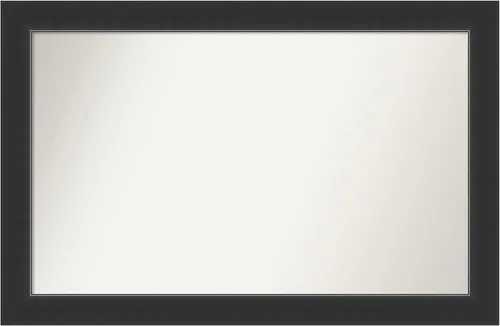 Vista 301 de Amanti Art Espejo personalizado, espejo de baño negro Astor, espejo de pared o espejo de tocador de baño sobre el fregadero (25 x 25 pulgadas)