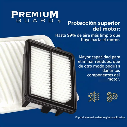 Vista 3 de Filtro de aire de motor PG PA9941 Compatible con Land Rover Range Rover Evoque 2.0L 2012-2017; Discovery Sport 2.0L 2015-2017; Discovery 3.0L 2016
