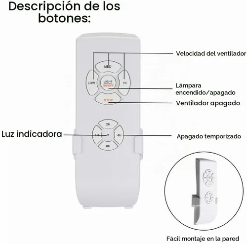 Vista 3 de QIACHIP Kit de control remoto de luz de ventilador de techo universal WIFI, controlador de lámpara de velocidad de ventilador inalámbrico