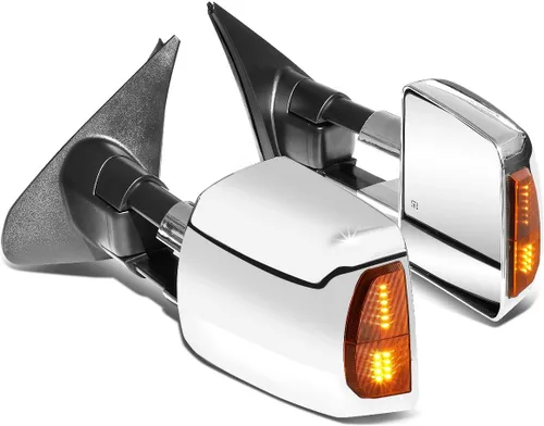 Vista 7 de DNA Motoring TWM-038-T888-BK-AM-L Espejo de remolque lateral izquierdo compatible con Tundra 07-16, con calefacción eléctrica + espejo de luz