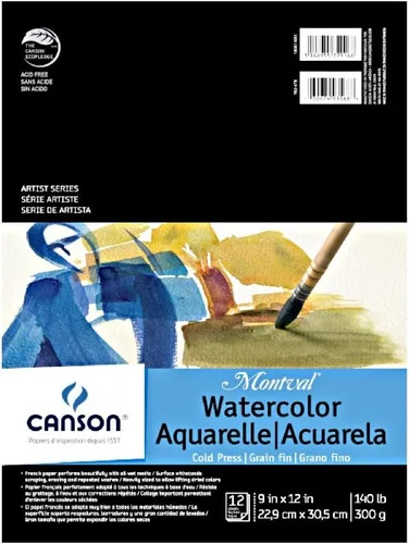 Vista 6 de Canson Artist Series - Papel de acuarela, bloc con espiral de alambre, 5.5 x 8.5 pulgadas, 20 hojas (140lb/300g) - Papel de artista para adultos