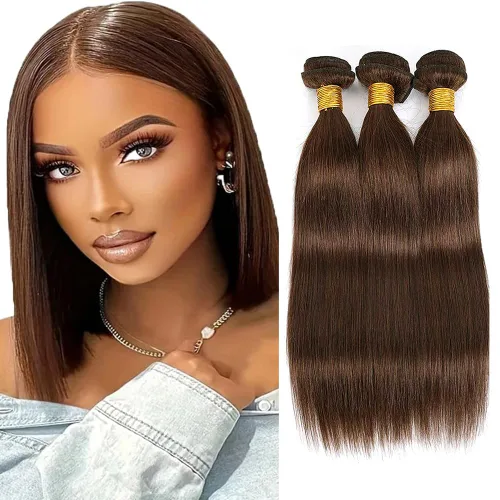 Vista 114 de Color 30 paquetes de cabello humano marrón onda del cuerpo paquetes 8 10 12 pulgadas brasileño virgen Remy extensiones de cabello humano doble trama