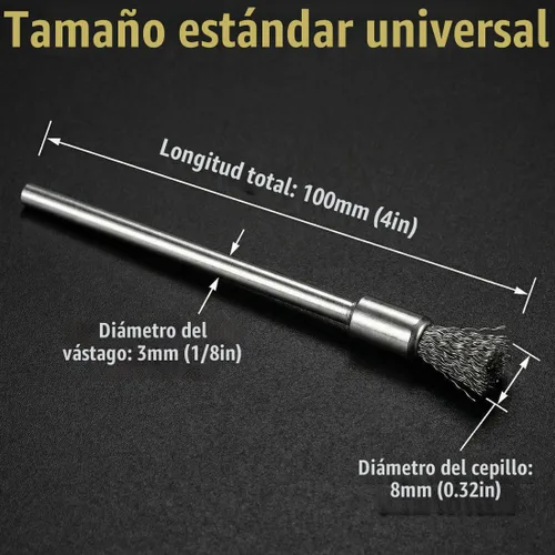 Vista 3 de Juego de 20 cepillos de extremo de vástago extralargo de 3.937 in