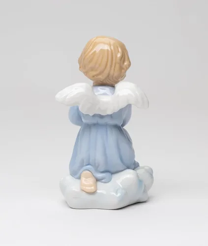Vista 5 de Cosmos Gifts 10424 - Figura inspiradora de porcelana fina con ángel, 4 1/4 pulgadas